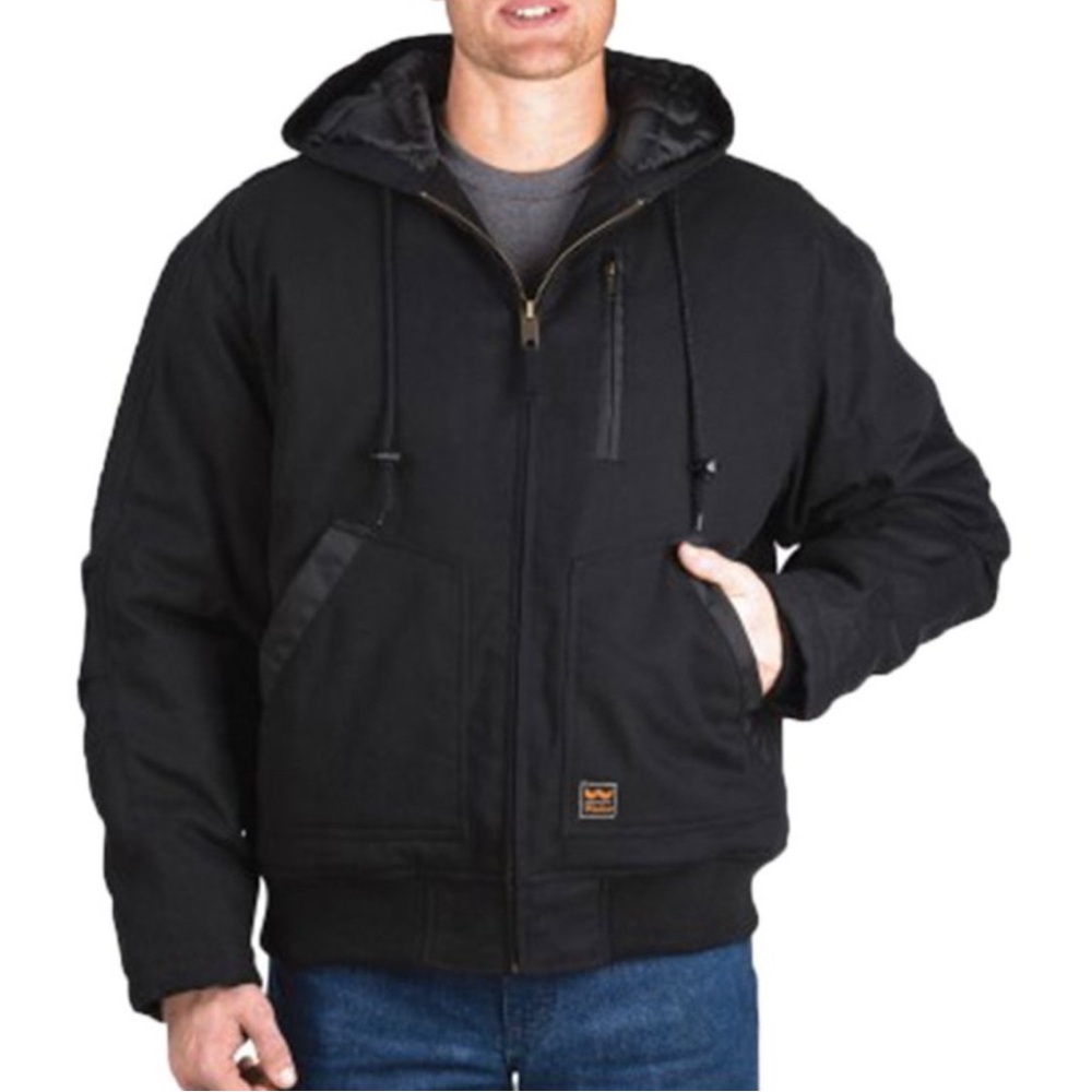 Men's Black Hooded Jacket